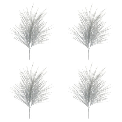 Glittered Pine Spray (Set of 4)
