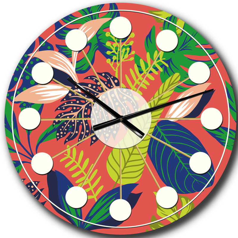 Horloge murale rétro Mid-Century, Surdimensionné