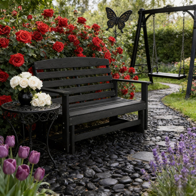 Banc oscillant et causeuse Loveseat, Noir