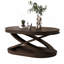 Ensemble de tables basses rétro 3 pièces, ensemble de salon en bois avec table ovale de 44 pouces et 2 tables de bout rondes, finition espresso-696975617
