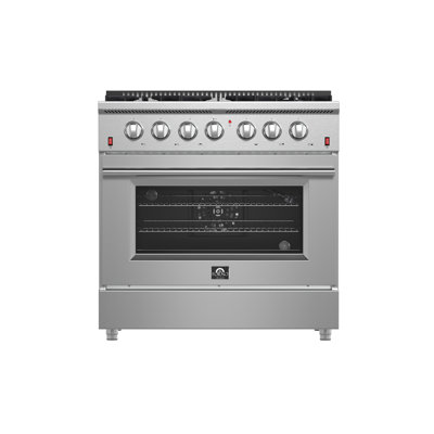 Galiano 36-inch Gas Range Stainless Steel, 6 Burners, 83,000 BTU, 5.36 cu.ft. Convection Oven -  Forno, FFSGS6244-36