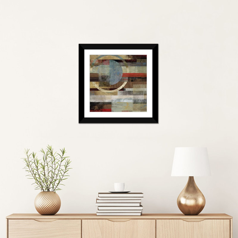 «Industrial II», impression sur toile, Papier d'art encadré noir, Blanc, H 16 po x l 16 po x P 1 po