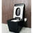 Smart Toilet With Built-In Tank For Bathroom, Auto Flush, Heated Seat, Remote Control, Led Display, Matte Black Square Shape Bathroom Tank, Unification-123482683