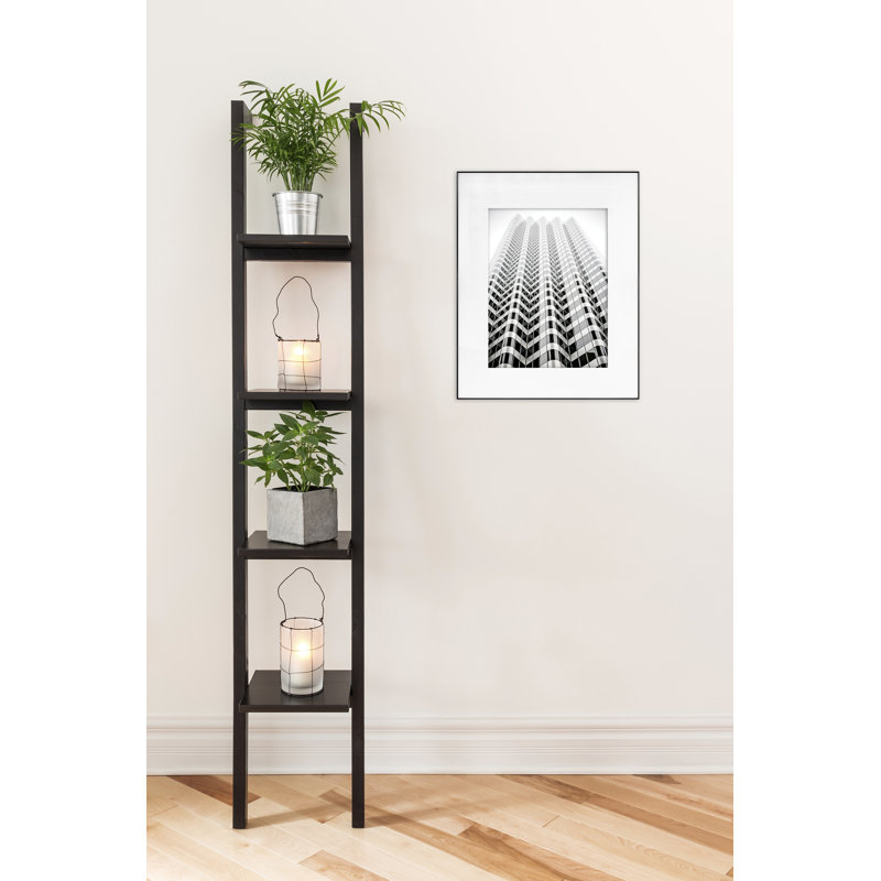Fineline Metal Picture Frame with Mat, Black