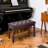 Duet-Ready Keyboard Bench In Brown With Faux Leather Cushion And Wooden Base Duet- Piano Stool Stable Structure