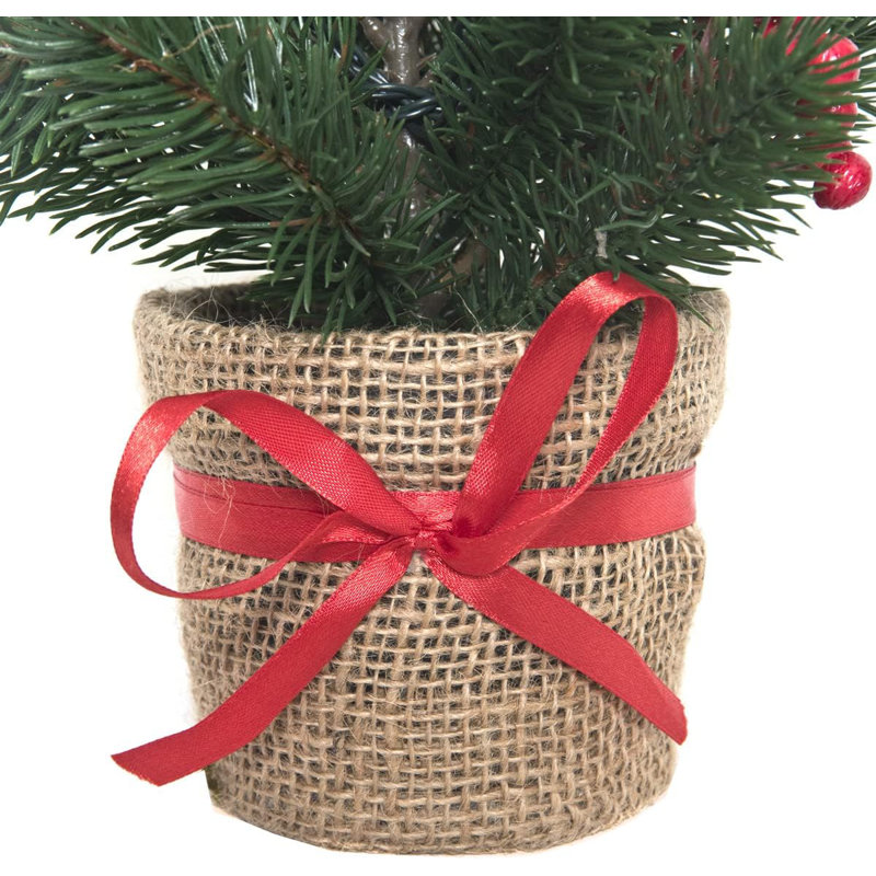 Artificial Natural Christmas Tree With Lights, 40cm H 