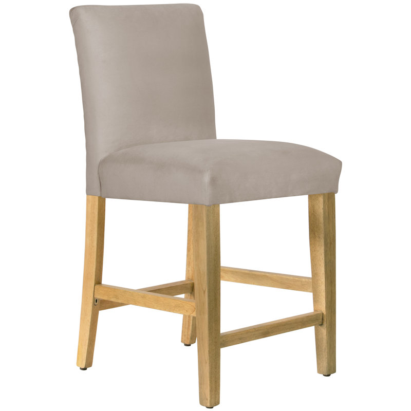 Tabouret de bar et de comptoir Hadrien, Tabouret de comptoir (siège d'une hauteur de 26 p, Bois naturel