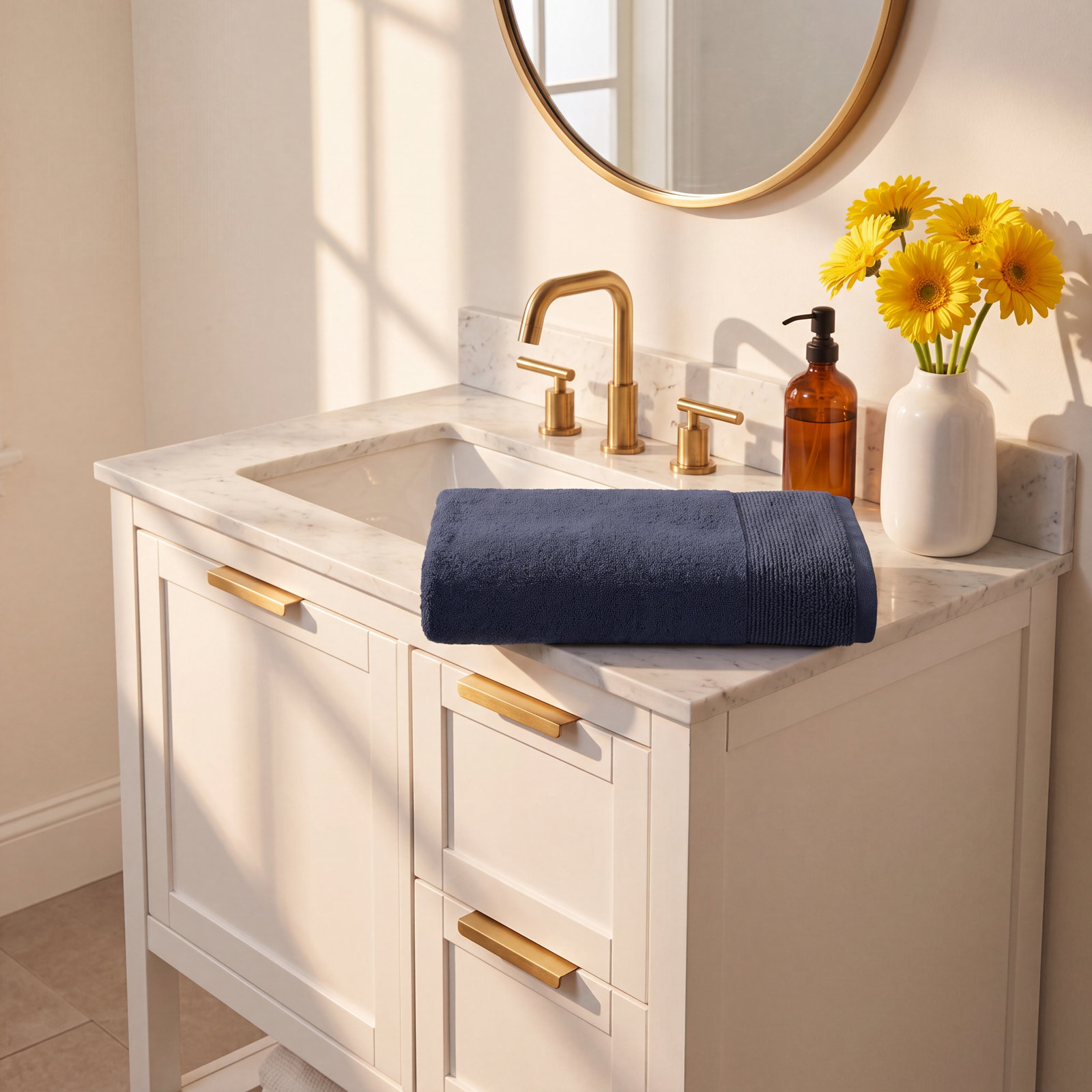 Maven Plush Hand Towel, Blue
