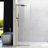 UKH07B 26-1/2 in. W x 80 in. H Frameless Fixed Shower Glass Panel  with U-Channel in and 3/8 in. Clear Glass in Matte Black-123253510-123253515