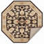 Tapis écologiques en laine touffetée à la main Beachampton - Octogone, couleur beige brun, design oriental, tapis épais antidérapants faits à la main pour salon, chambre à coucher-711034502