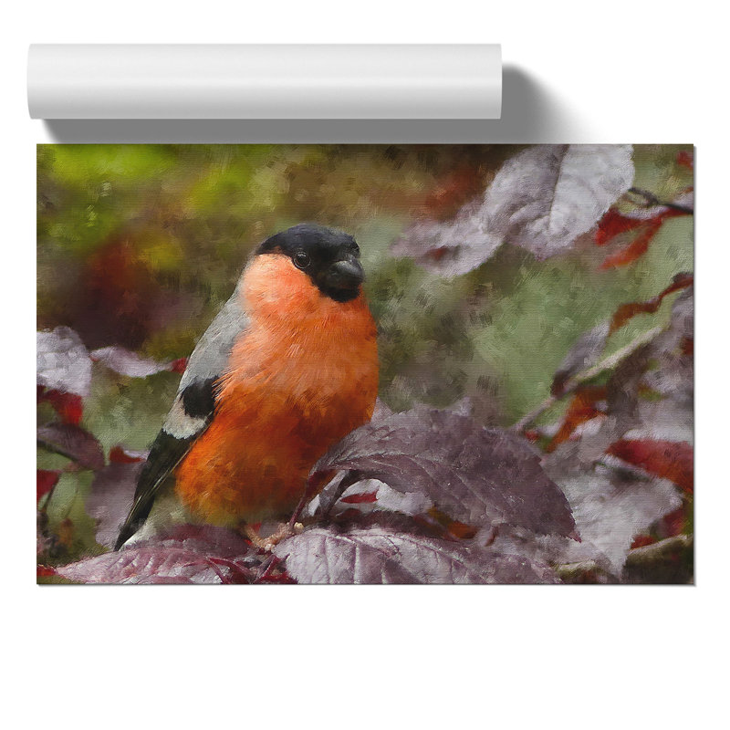 Bullfinch Bird - No Frame Print, 30cm H x 42cm W x 0.1cm D