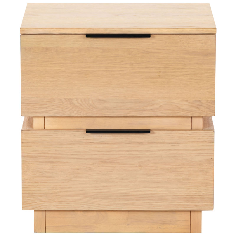 Titus 2 Drawer Nightstand, Oak