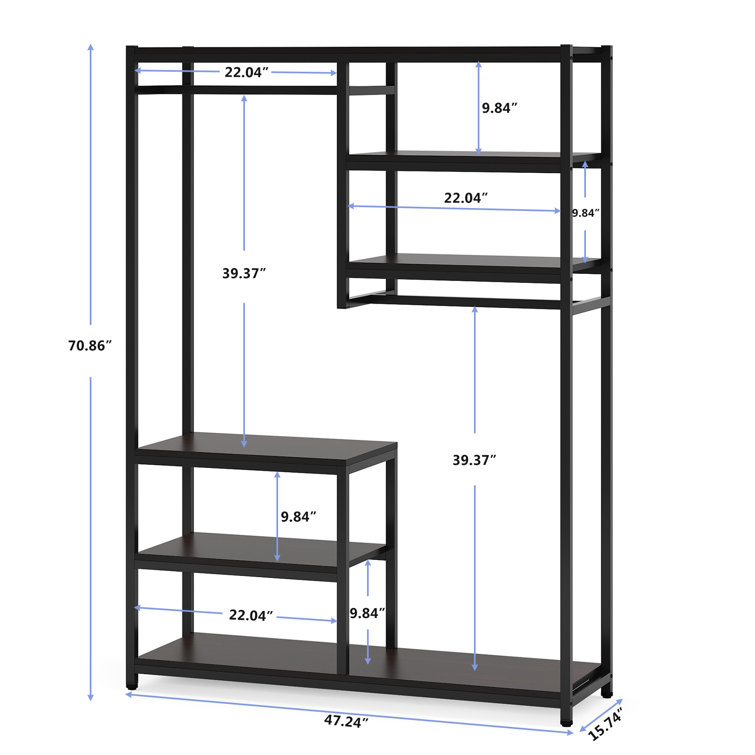 Damius 47.24 W Closet System Starter Kit Latitude Run Finish: Espresso/Black