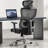 Ergonomic Office Chair With Adjustable Lumbar Support, Headrest, 3D Armrests, Reclining And Swivel Function For Comfortable Home And Office Use-1051584479