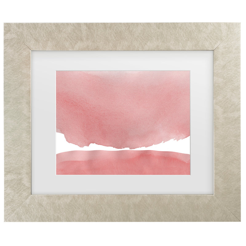 Art encadré Amini54 Minimal Pink Abstract 04, H 14,5 po x l 17,5 po, Cadre crème