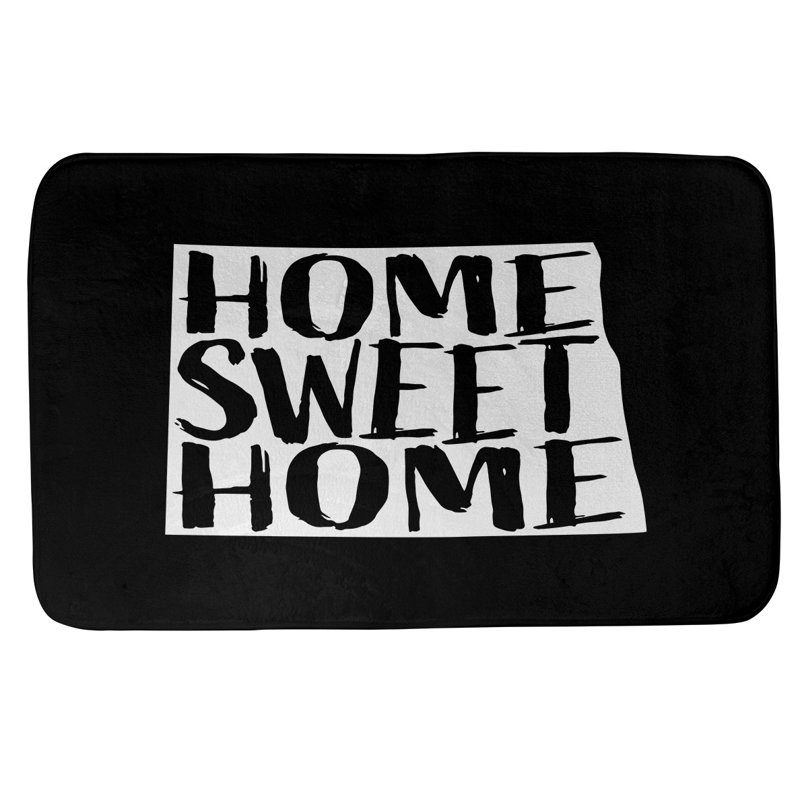 Tapis pour salle de bain north dakota home, l 17 po x L 21 po, Noir