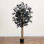 Ficus artificiel noir d'Halloween avec tronc naturel-1771744896