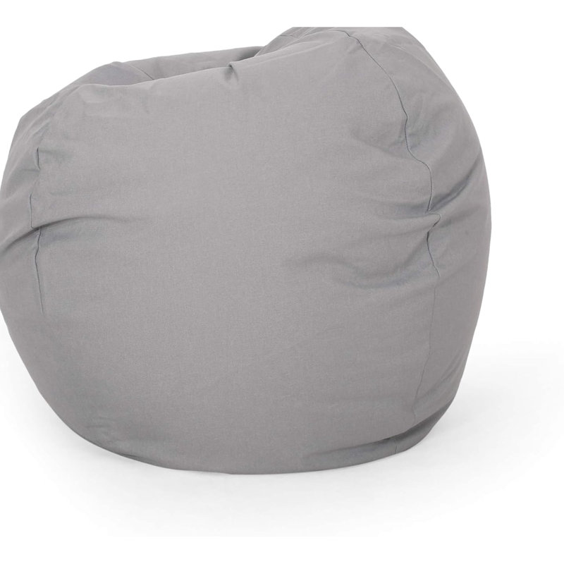 Grey Bean Bag - Sophisticated Look And Incredible Comfort 34" Width X 25" Height Depth Modern Enhance Your Interior Space 100% Cover