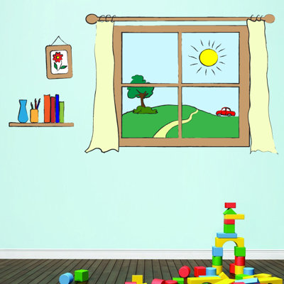 Adhésif décoratif fenêtre tablette