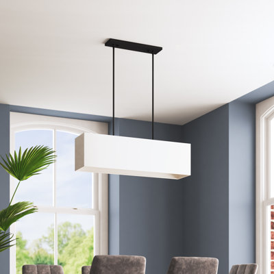 Ashauna 4-Light Dimmable Rectangular Chandelier