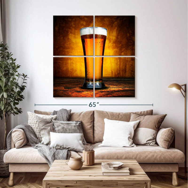 Grand verre de bière Yarlin, H 45 po x l 45 po