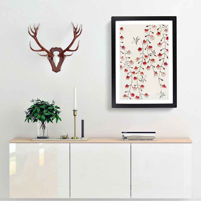Cherry Blossom Tree by Watanabe Seitei - Picture Frame Graphic Art Print, 65cm H x 48cm W x 2cm D, Black Framed