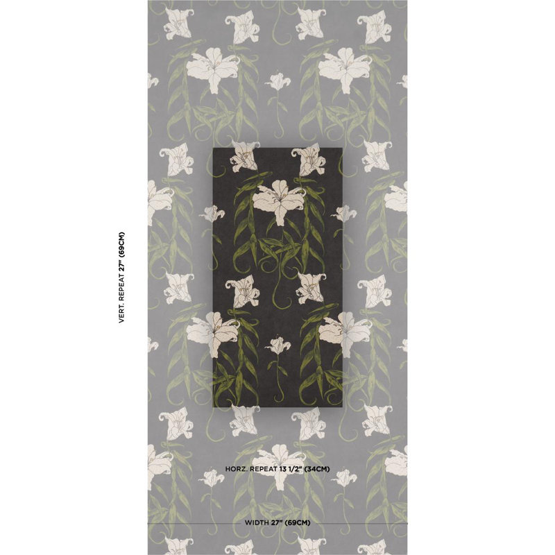 Schumacher X Backdrop Lady Lilith Wallpaper, Black