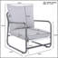 Ensemble de 2 fauteuils d'extérieur avec cadre en aluminium et canapé simple avec coussin amovible résistant à l'eau