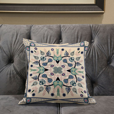 Floral Reversible Throw Pillow