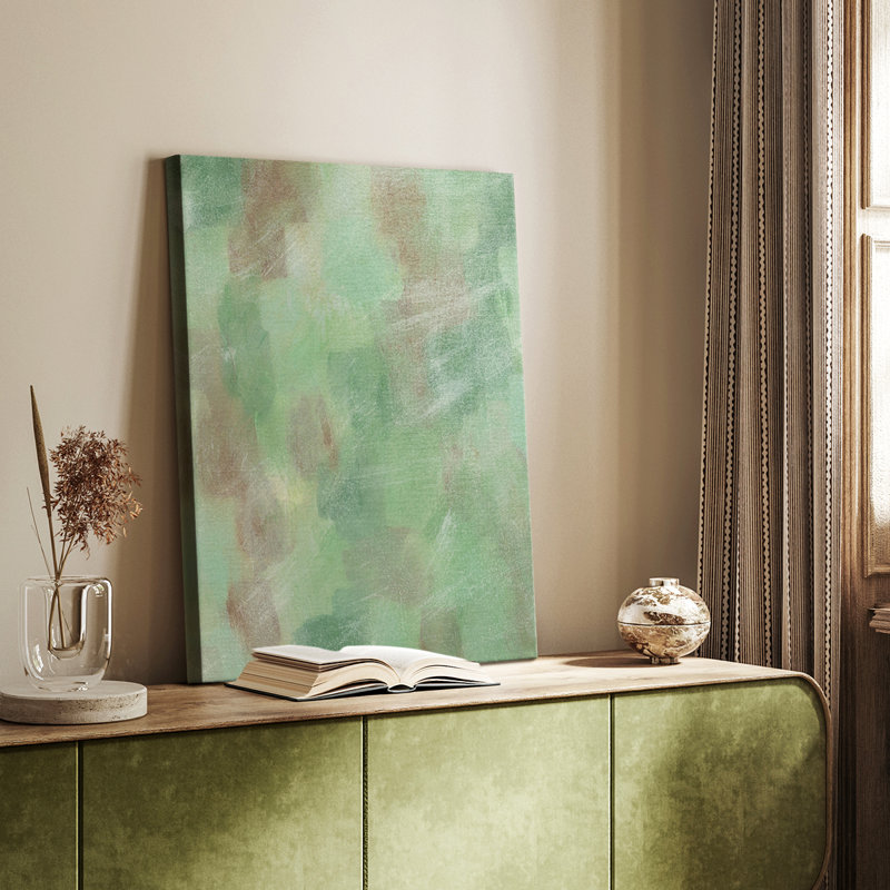 Green Shadows II -Custom Wrapped Gallery Cavas, 18" H x 12" W