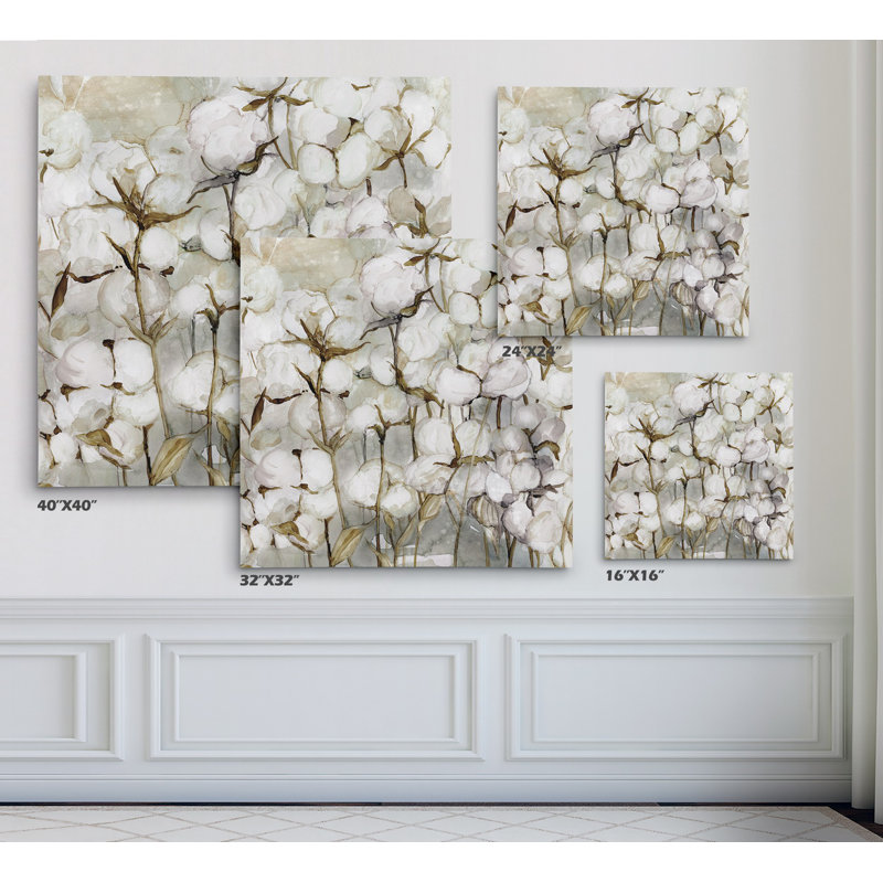 " Cotton Field ", Wrapped Canvas, 24" H x 24" W x 1.5" D