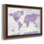 «Pastel Purple World Map», reproduction d'art sur toile encadrée-133430936-133430947