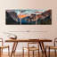«Mountain Yosemite Sunset Splendor» sur toile, reproduction de 3 pièces-97912541