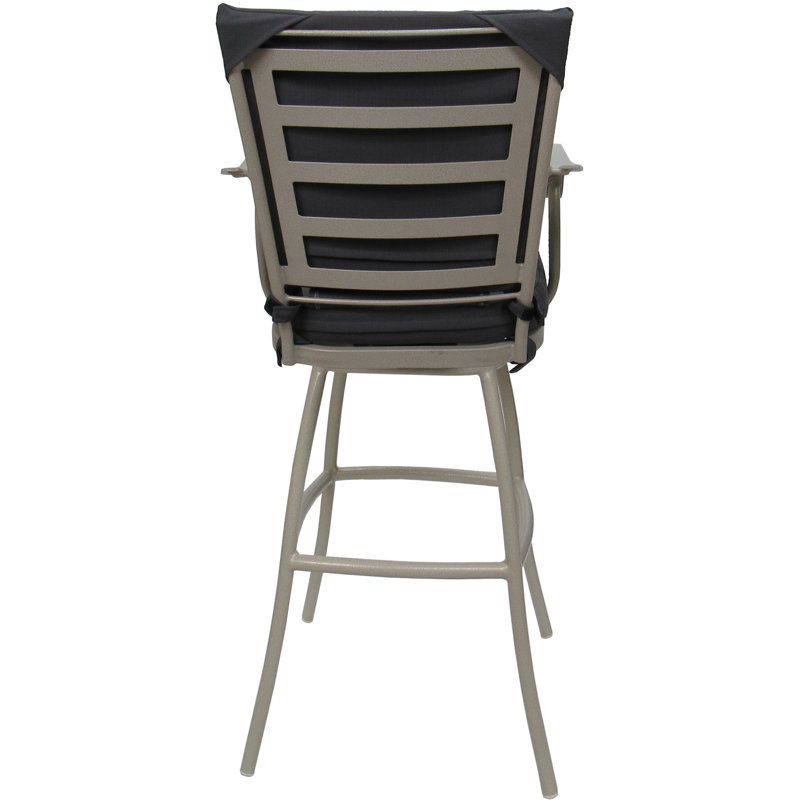 Tabouret de bar Ramario, Gris, Beige, 34"