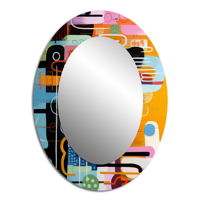 Miroir mural Mid-Century, H 40 po x l 30 po