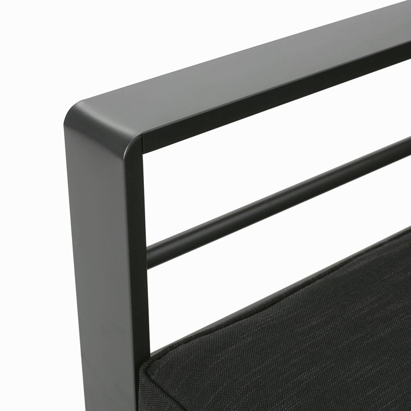 Ensemble de canapé modulaire d'extérieur en aluminium en forme de V