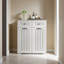 Armoire de buanderie autoportante avec deux paniers et tiroirs - Rangement peu encombrant pour le tri et les articles essentiels