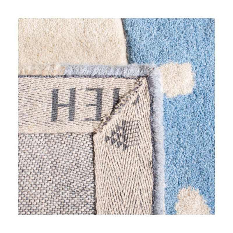 Cresson Kids Hand Tufted Wool Rug, Rectangle 6' x 9', Blue/Ivory