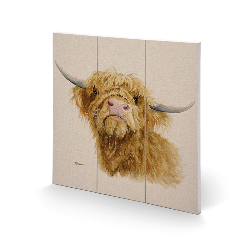 Donald by Jane Bannon - No Frame Print on Wood, 20 cm H x 20 cm W x 2.7 cm D