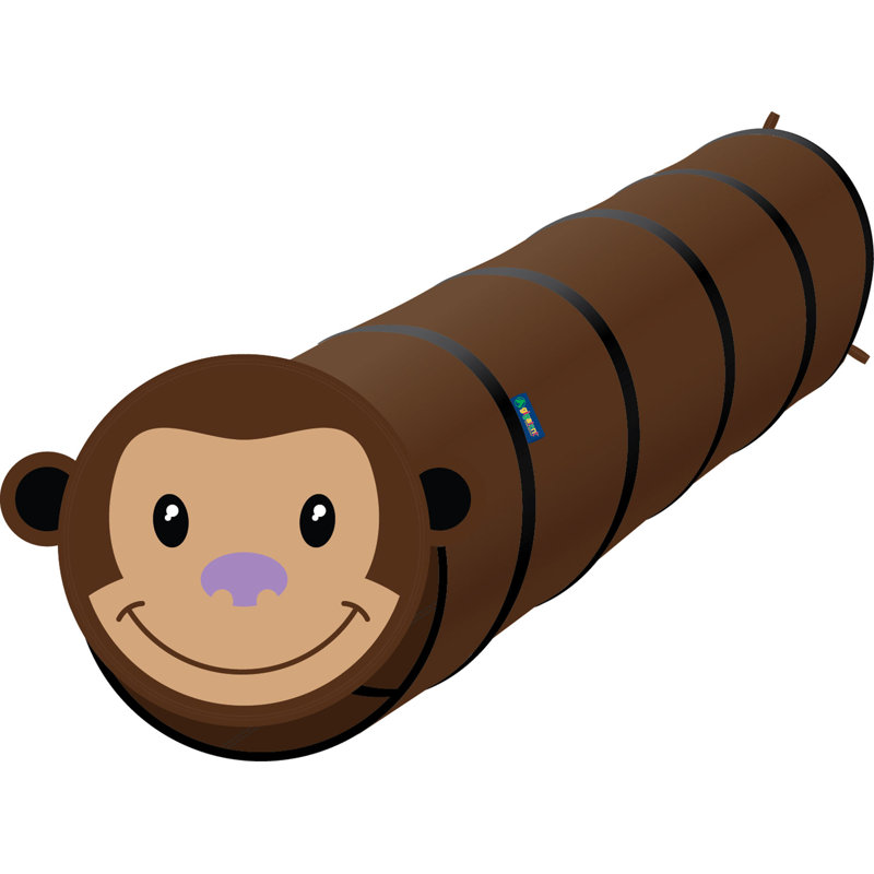 Brown Weatherproof Fiberglass and Polyester Play Tunnel