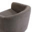 Fauteuil demi-tonneau pivotant en chenille brun clair avec base en bois massif Applewold-280710436