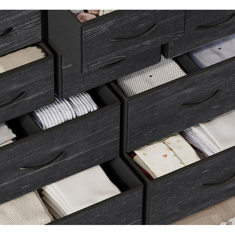 99.1cm W 10 - Drawer Chest of Drawers, Black
