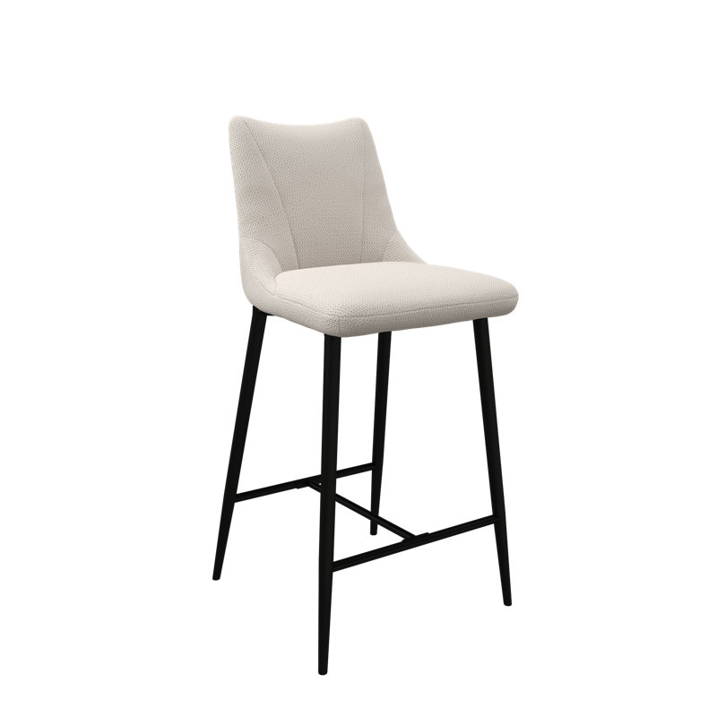 Bella Fabric Counter Bar Stool, Ivory