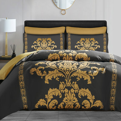 Soft Touch Reversible Duvet Cover Set with Secure Zipper & Corner Ties
