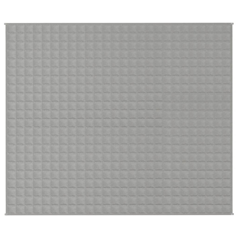 vidaXL Weighted Blanket Polyester, Glass beads, 55.1" W x 78.7" L Duplicate 3, Light Gray
