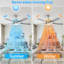 Ventilateur de plafond intelligent avec lumière avec 5 pales en ABS à intensité variable et fonction mémoire-379035280-379035309