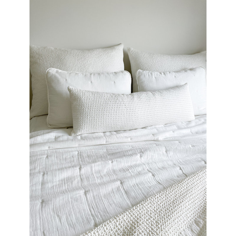 Housse et insert en coton, Rectangulaire, Blanc, 14 po x 40 po