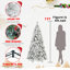 Arbre de Noël 5 pi avec 250 lumières DEL blanc chaud - 518 pointes, PVC enneigé et branches à aiguilles dures-925208975