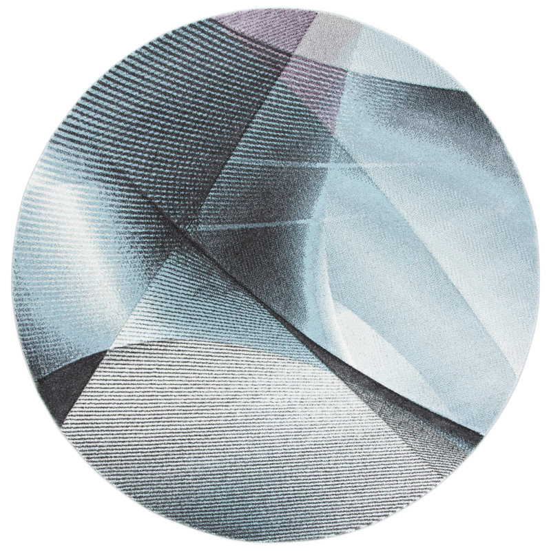 Vilica Performance Abstract Rug, Round 6'7"