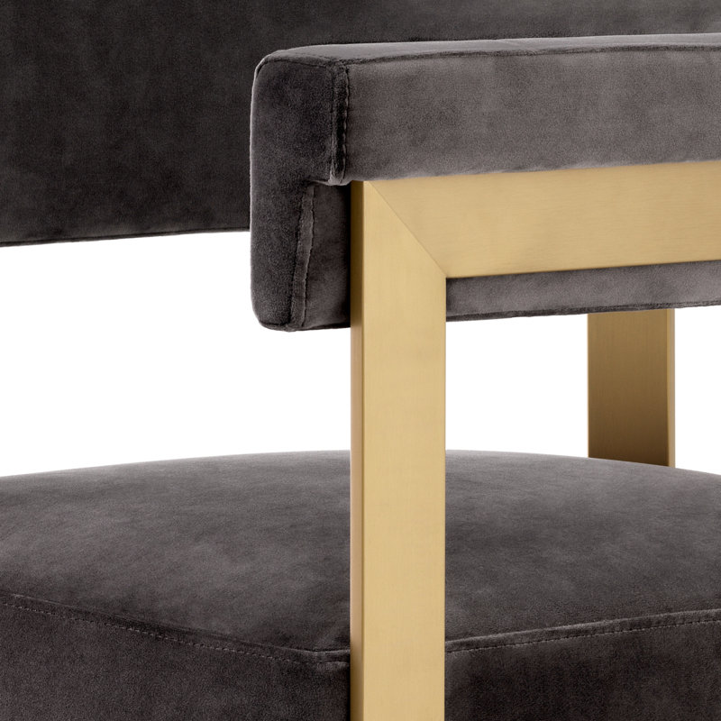 Clubhouse Upholstered Stool, Savona Gray, Counter Stool (27.17" Seat Height)